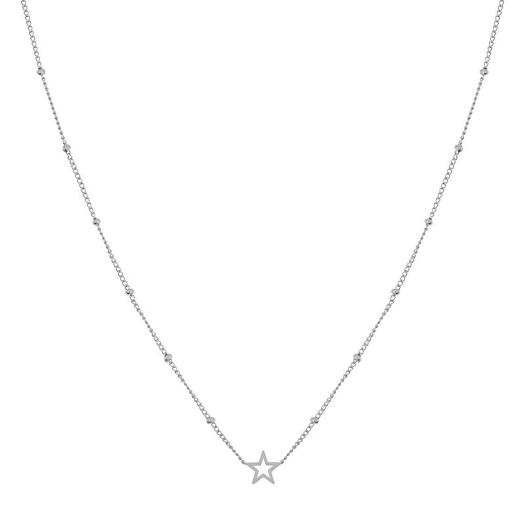 Stainless steel NECKLACE SHARE OPEN STAR - CHILD - Stellina