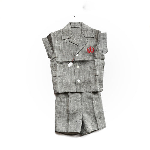 [Unworn] VINTAGE Setup Grey tweed (dead stock) - Stellina