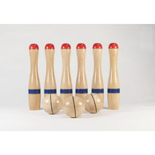 Load image into Gallery viewer, Wooden bowling set with frame - 24 cm - Stellina
