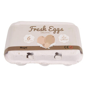 Wooden eggs in an egg tray 6pcs - Stellina